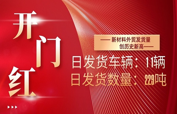 起步即是沖刺！新材料公司外貿單日發貨量創歷史新高